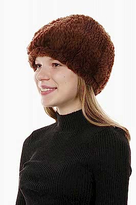 Фото товара Шапка SHWMKRVT041 кролик, Терракотовый