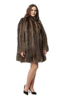 Фото товара Полупальто енот 011/К492(Е)ЕС, коричневый Фото товара Полупальто енот 011/К492(Е)ЕС, коричневый