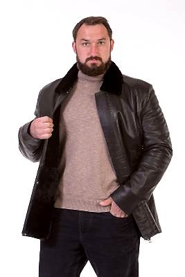 Фото товара П/пальто кожа муж. 1004.AF-25, черный