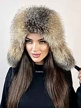 Фото товара Ушанка UWKMBFRT002 б/ф, золото-черный