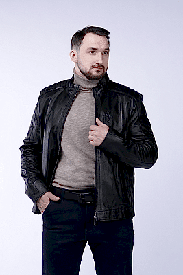 Фото товара Куртка кожа муж. 1009 2819 ZIG, черный Фото товара Куртка кожа муж. 1009 2819 ZIG, черный