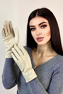 Фото товара Перчатки жен. текстиль M3, бежевый