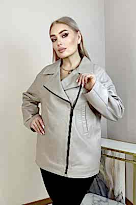 Фото товара Куртка кожа жен. 1013.1531, бежевый