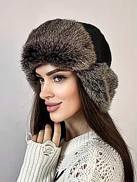 Фото товара Ушанка UWKTMKR001 кролик текстиль, серебристый