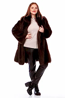 Фото товара Полупальто енот 011/К492(Е)ЕС, коричневый Фото товара Полупальто енот 011/К492(Е)ЕС, коричневый