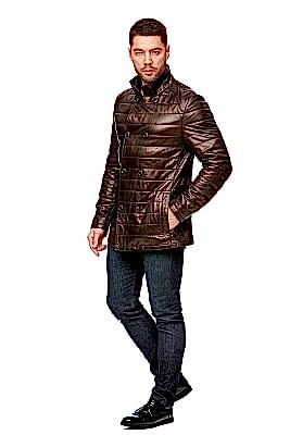 Фото товара Куртка кожа 7209, темно-коричневый