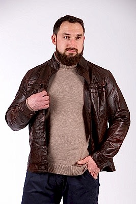 Фото товара Куртка кожзам 268, коричневый