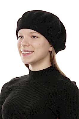 Фото товара Берет трикотаж. Flora, Черный