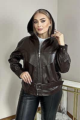 Фото товара Куртка кожа жен. 1004.YM-850К лето zig, коричневый