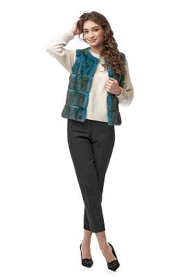 Фото товара Жилет норка 015/4578, голубой Фото товара Жилет норка 015/4578, голубой