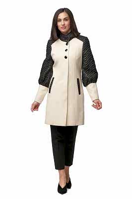 Фото товара Пальто 392, черно-белый Фото товара Пальто 392, черно-белый