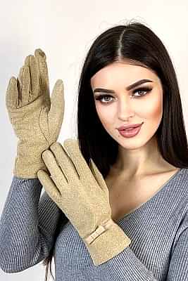 Фото товара Перчатки жен. текстиль M5, кэмел