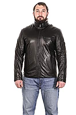 Фото товара Куртка кожа 1013.4001 ZIG (овчина), черный