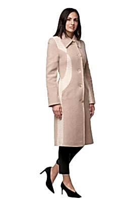 Фото товара Пальто 496, бежево-коричневый Фото товара Пальто 496, бежево-коричневый