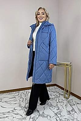 Фото товара П/пальто F-22383, джинсовый