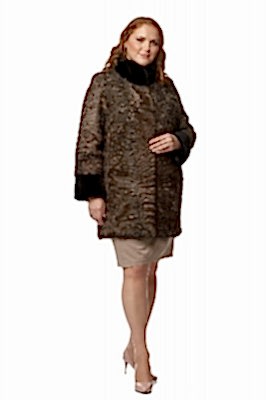 Фото товара Полупальто каракуль Ольга (бобр), сур