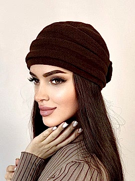 Фото товара Шапка трикотаж. Бабочка, коричневый