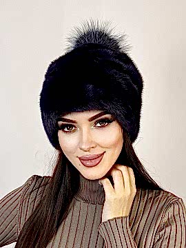 Фото товара Шапка норка 147.001, слива