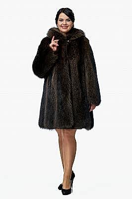 Фото товара Полупальто енот 011/К492(Е)V148E, коричневый Фото товара Полупальто енот 011/К492(Е)V148E, коричневый